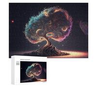 Rompecabezas para Adultos300 PCS Magical Cosmic Tree -5 Rompecabezas para Adolescentes Juego De Ingenio Arte De Pared Cumpleaños 300 PCS