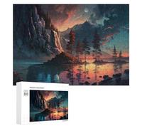 Rompecabezas para Adultos300 PCS Magical Lake Reflections at Sunset Rompecabezas De Juguete para Decoración De Pared Difícil Oferta Difícil como Regalo para Toda La Familia 300 PCS