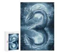 Rompecabezas para Adultos300 PCS Magical Silver Dragon Rompecabezas para Adultos Juguete Decoración De Pared Desafío Difícil Cumpleaños Y Navidad 300 PCS