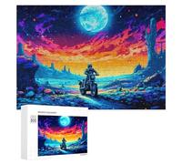 Rompecabezas para Adultos300 PCS Motorcycle Journey Through A Vibrant Landscape Rompecabezas De Juguete para Decoración De Pared Difícil Oferta Difícil como Regalo para Toda La Familia 300 PCS