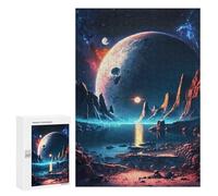 Rompecabezas para Adultos300 PCS Mystical Planet Oasis Rompecabezas para Adultos Juguete Decoración De Pared Desafío Difícil Cumpleaños Y Navidad 300 PCS