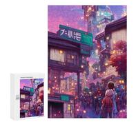 Rompecabezas para Adultos300 PCS Neon Cityscape Urban Dreamscape Rompecabezas para Adultos Juegos Divertidos Regalo De Cumpleaños Regalos De Cumpleaños 300 PCS