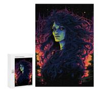 Rompecabezas para Adultos300 PCS Neon Mystic Portrait Rompecabezas para Adultos Juegos Familiares Análisis Y Lógica Reducción del Estrés Regalos 300 PCS