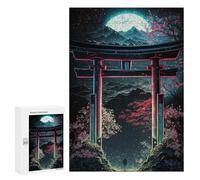 Rompecabezas para Adultos300 PCS Neon Torii Gate Dreamscape Rompecabezas para Adultos Juegos Divertidos Regalo De Cumpleaños Regalos De Cumpleaños 300 PCS