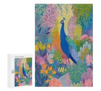 Rompecabezas para Adultos300 PCS Peacock in A Colorful Garden Painting Rompecabezas para Adultos Juego Práctico Decoración Cumpleaños 300 PCS