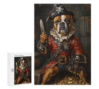 Rompecabezas para Adultos300 PCS Pirate Dog Treasure Chest-18 Rompecabezas para Adolescentes: Alivia El Estrés. Cada Pieza Es Única: Juguetes De Juego Desafiantes 300 PCS