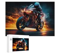 Rompecabezas para Adultos300 PCS Racing Motorcycle Speed Art -2 Rompecabezas para Adultos Juguete Decoración De Pared Regalos para Mujeres Ayuda A Ejercitar El Cerebro 300 PCS