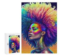 Rompecabezas para Adultos300 PCS Rainbow Afro Goddess 1 Rompecabezas para Adolescentes para Diversión Familiar Desafío Educativo Regalos Y Cumpleaños Únicos 300 PCS
