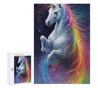 Rompecabezas para Adultos300 PCS Rainbow Unicorn Fantasy Art Rompecabezas para Adultos Juegos Divertidos Regalo De Cumpleaños Regalos De Cumpleaños 300 PCS