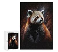 Rompecabezas para Adultos300 PCS Red Panda Galaxy Portrait Rompecabezas para Adultos Regalo De Cumpleaños Difícil Y Desafiante Regalos De Cumpleaños 300 PCS
