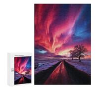 Rompecabezas para Adultos300 PCS Road to Northern Lights Rompecabezas para Adultos Juguete Decoración De Pared Desafío Difícil Cumpleaños Y Navidad 300 PCS