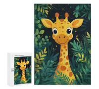 Rompecabezas para Adultos300 PCS Smiling Giraffe in Jungle Rompecabezas para Adultos Juegos Familiares Desafío Difícil Actividades Divertidas En Casa 300 PCS
