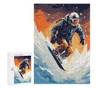 Rompecabezas para Adultos300 PCS Snowboard Ski Rompecabezas para Adultos Juegos Divertidos Decoración De Pared Oferta como Regalos para Toda La Familia 300 PCS