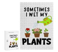 Rompecabezas para Adultos300 PCS Sometimes I Wet My Plants Rompecabezas para Adultos Juegos Familiares Decoración del Hogar Cumpleaños 300 PCS