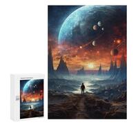 Rompecabezas para Adultos300 PCS Space Journey Rompecabezas Juego De Ingenio Patrón De Ensamblaje Regalos Y Cumpleaños Únicos 300 PCS