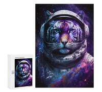 Rompecabezas para Adultos300 PCS Space Tiger Astronaut Art Print -1 Rompecabezas para Adolescentes para Diversión Familiar Desafío Educativo Regalos Y Cumpleaños Únicos 300 PCS