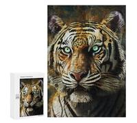 Rompecabezas para Adultos300 PCS Splatter Tiger Rompecabezas para Adultos Juguete Decoración De Pared Desafío Difícil Cumpleaños Y Navidad 300 PCS