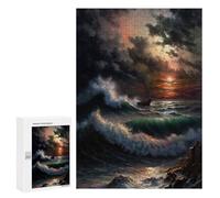 Rompecabezas para Adultos300 PCS Stormly Ocean V3 Rompecabezas para Adultos Juegos Divertidos Decoración De Pared Oferta como Regalos para Toda La Familia 300 PCS