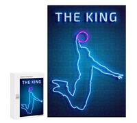 Rompecabezas para Adultos300 PCS The King Neon Rompecabezas para Adultos Juguete Decoración De Pared Desafío Difícil Cumpleaños Y Navidad 300 PCS