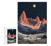 Rompecabezas para Adultos300 PCS Torres del Paine National Park Rompecabezas para Adultos Juguete Decoración De Pared Regalos para Mujeres Ayuda A Ejercitar El Cerebro 300 PCS