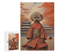 Rompecabezas para Adultos300 PCS Toy Poodle The Samurai Rompecabezas para Adolescentes Juego Práctico Regalos para Mujeres Regalos De Cumpleaños Únicos 300 PCS