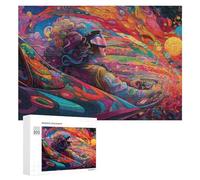 Rompecabezas para Adultos300 PCS Vibrant Journey Through Colorful Dreams Rompecabezas para Adolescentes Juego De Ingenio Arte De Pared Cumpleaños 300 PCS