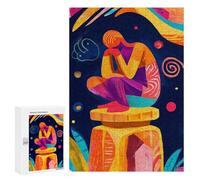 Rompecabezas para Adultos300 PCS Vivid Fauvist Vision of The Thinker Rompecabezas para Adultos Juegos Familiares Mejora La Memoria Cumpleaños Y Navidad 300 PCS