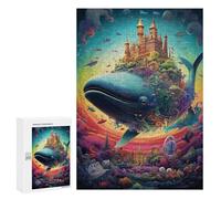 Rompecabezas para Adultos300 PCS Whale Castle Fantasy Rompecabezas para Adultos Juego De Ingenio Regalo De Cumpleaños para Cumpleaños, Navidad 300 PCS