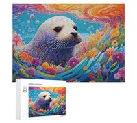 Rompecabezas para Adultos300 PCS Whale in A Rainbow Garden Rompecabezas De Juguete para Decoración De Pared Difícil Oferta Difícil como Regalo para Toda La Familia 300 PCS