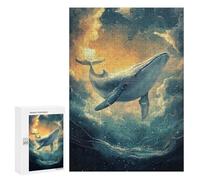 Rompecabezas para Adultos300 PCS Whale in Dreamy Ocean Scene Rompecabezas para Adultos Juegos Divertidos Decoración De Pared Oferta como Regalos para Toda La Familia 300 PCS