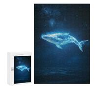 Rompecabezas para Adultos300 PCS Whale in The Night Sky Rompecabezas para Adultos Juegos Familiares Mejora La Memoria Cumpleaños Y Navidad 300 PCS