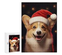 Rompecabezas para Adultos300 PCS Xmas Corgi Wall Art Rompecabezas para Adultos Juegos Divertidos Decoración De Pared Oferta como Regalos para Toda La Familia 300 PCS