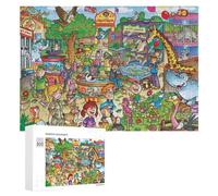 Rompecabezas para Adultos300 PCS Zoo Adventure Fun for All Ages! Rompecabezas para Adolescentes Juego De Ingenio Arte De Pared Cumpleaños 300 PCS