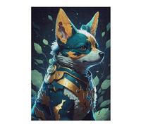 Rompecabezas para Adultos38x26cm/1000pcs Armored Fox Guardian Rompecabezas Juguetes Antiestrés para La Diversión Familiar Ayuda A Ejercitar El Cerebro 38x26cm/1000pcs