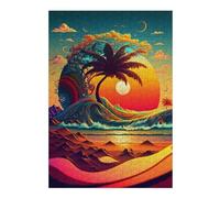 Rompecabezas para Adultos38x26cm/1000pcs Sunset Palm Island Rompecabezas para Adultos Juegos Relajantes Difíciles Oferta Difícil como Regalos para Toda La Familia 38x26cm/1000pcs