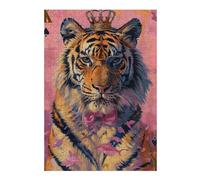 Rompecabezas para Adultos38x26cm/1000pcsS Royal Tiger with Crown Art Print Rompecabezas para Adultos Juguete Decoración De Pared Corte De Precisión Actividades Divertidas En Casa 38x26cm/1000pcsS