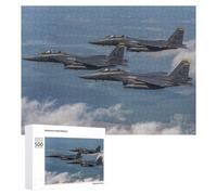 Rompecabezas para Adultos500 PCS Air Force F15E Rompecabezas para Adultos Juego Familiar Vacaciones En Casa Matar El Tiempo para Cumpleaños, Navidad 500 PCS