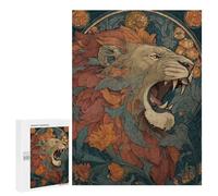 Rompecabezas para Adultos500 PCS Art Deco Lion Rompecabezas para Adultos Juegos Divertidos Decoración De Pared Oferta como Regalos para Toda La Familia 500 PCS