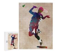 Rompecabezas para Adultos500 PCS Badminton Sport Art Rompecabezas para Adultos Juguete Decoración De Pared Desafío Difícil Cumpleaños Y Navidad 500 PCS