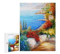 Rompecabezas para Adultos500 PCS Bright Day by The Sea Rompecabezas Juego De Ingenio Patrón De Ensamblaje Regalos Y Cumpleaños Únicos 500 PCS