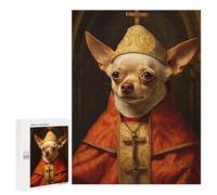 Rompecabezas para Adultos500 PCS Chihuahua The Pope Rompecabezas para Adultos Juego Práctico Decoración Cumpleaños 500 PCS