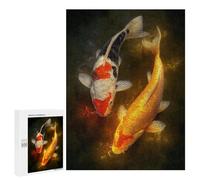 Rompecabezas para Adultos500 PCS Colorful Koi Fish Painting Rompecabezas para Adolescentes para Diversión Familiar Desafío Educativo Regalos Y Cumpleaños Únicos 500 PCS