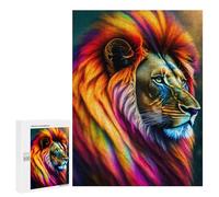 Rompecabezas para Adultos500 PCS Colorful Lion Art Print-1 Rompecabezas para Adultos Juego Familiar Regalos para Mujeres Regalos De Juegos Desafiantes 500 PCS