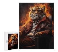 Rompecabezas para Adultos500 PCS Cool Old Lion Animal Art Rompecabezas para Adultos Juegos Familiares Mejora La Memoria Cumpleaños Y Navidad 500 PCS