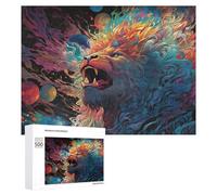 Rompecabezas para Adultos500 PCS Cosmic Lion A Whimsical Artwork Rompecabezas De Juguete para Decoración De Pared Difícil Oferta Difícil como Regalo para Toda La Familia 500 PCS