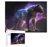 Rompecabezas para Adultos500 PCS Cosmic Panther Portrait Rompecabezas para Adultos Juegos Familiares Análisis Y Lógica Reducción del Estrés Regalos 500 PCS