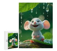 Rompecabezas para Adultos500 PCS Cute Mouse in The Rain Rompecabezas para Adultos Juegos Divertidos Decoración De Pared Oferta como Regalos para Toda La Familia 500 PCS