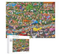 Rompecabezas para Adultos500 PCS Dog Park Fun A Canine Playground Adventure! Rompecabezas para Adultos Juego De Ingenio Regalo De Cumpleaños para Cumpleaños, Navidad 500 PCS