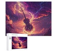 Rompecabezas para Adultos500 PCS Electric Violin Storm Rompecabezas para Adultos Juguete Decoración De Pared Regalos para Mujeres Ayuda A Ejercitar El Cerebro 500 PCS