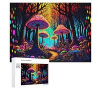 Rompecabezas para Adultos500 PCS Enchanted Mushroom Forest Rompecabezas para Adultos Juegos Divertidos Regalo De Cumpleaños Regalos De Cumpleaños 500 PCS
